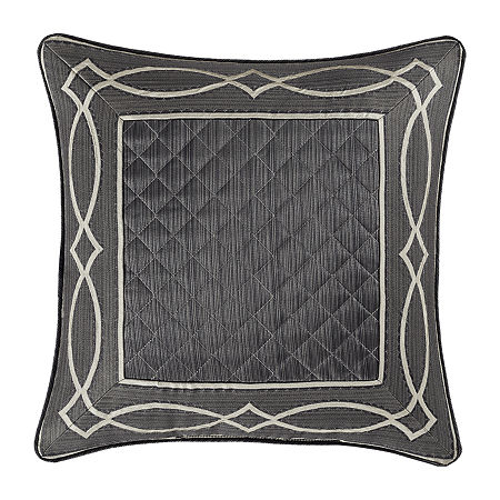 Queen Street Darwin Charcoal Square Throw Pillow, One Size, Black