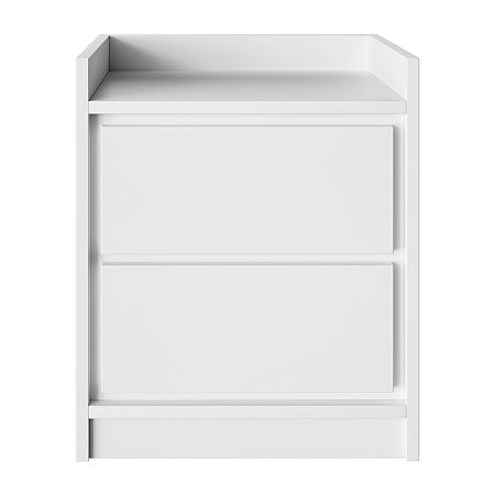 Adagio Bedroom Collection Nightstand, One Size, White