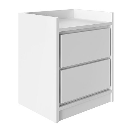 Adagio Bedroom Collection Nightstand, One Size, White