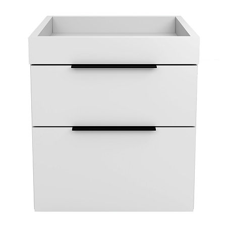 Capri Bedroom Collection 2-Drawer Nightstand, One Size, White