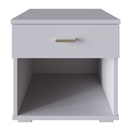 Novarra Bedroom Collection 1-Drawer Nightstand, One Size, White