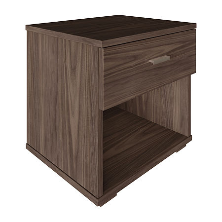 Novarra Bedroom Collection 1-Drawer Nightstand, One Size, Brown