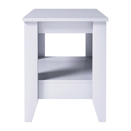 Prato Bedroom Collection Nightstand, One Size, White