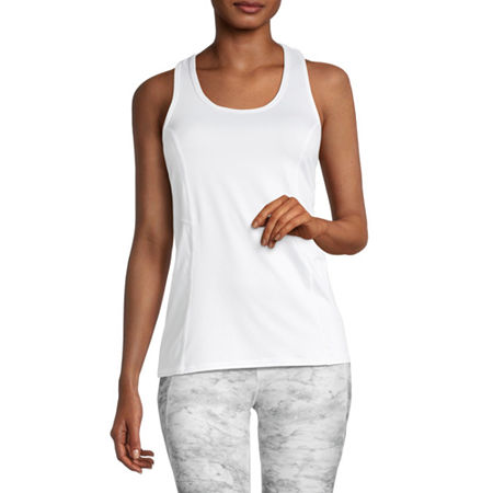 Xersion Womens Performance Crew Neck Sleeveless Tank Top Petite, Petite Xx-large, White