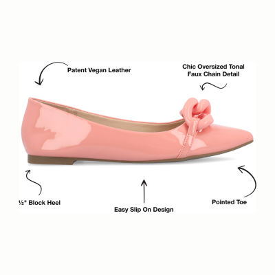 Journee Collection Clareene Womens Pointed Closed Toe Ballet Flats