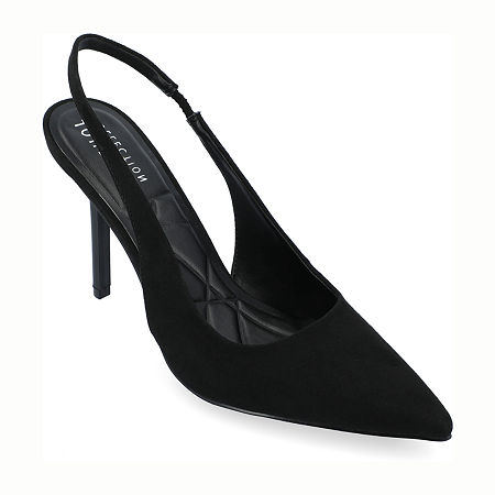 Journee Collection Elenney Womens Pointed Closed Toe Stiletto Heel Pumps, 10 Medium, Black