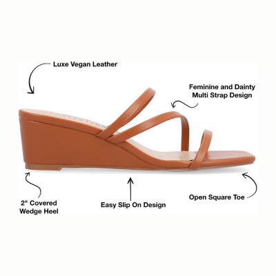 Journee Collection Womens Takarah Wedge Sandals