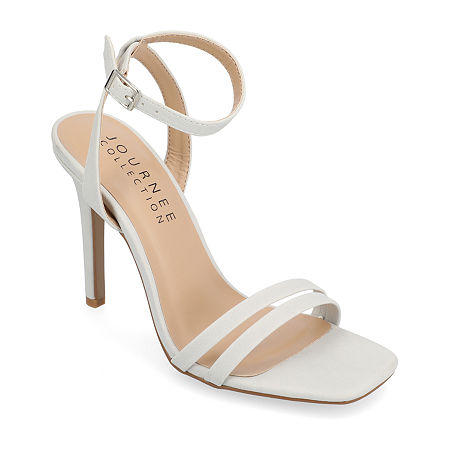 Journee Collection Womens Yevva Heeled Sandals, 8 Medium, Gray