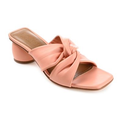 Journee Signature Charlize Womens Square Open Toe Block Heel Pumps