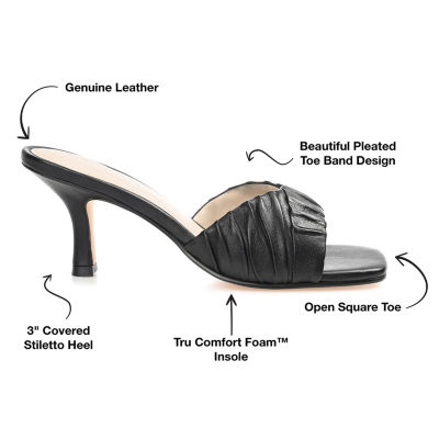 Journee Signature Womens Juliette Square Open Toe Stiletto Heel Pumps