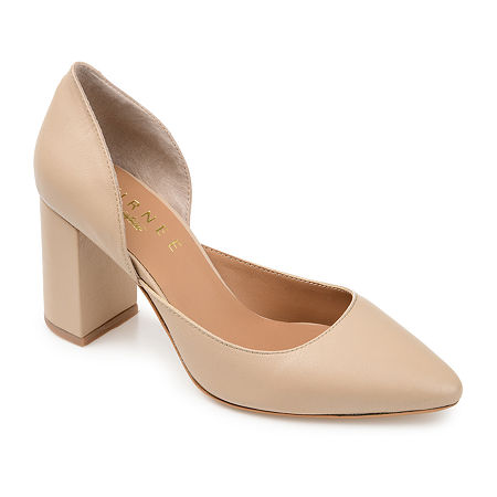  -Journee Signature Womens Jillian Pointed Toe Block Heel Pumps