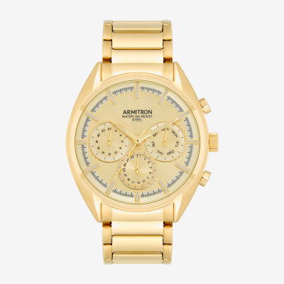 Armitron Mens Gold Tone Stainless Steel Bracelet Watch 20/5555chgp
