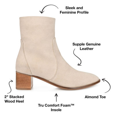 Journee Signature Womens Airly Stacked Heel Booties