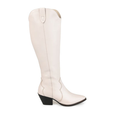 Journee Signature Womens Pryse Block Heel Dress Boots