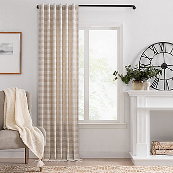 Regal Home Hadley Jacquard Embellished Light-Filtering Grommet Top Set of 2  Curtain Panel, Color: Beige - JCPenney