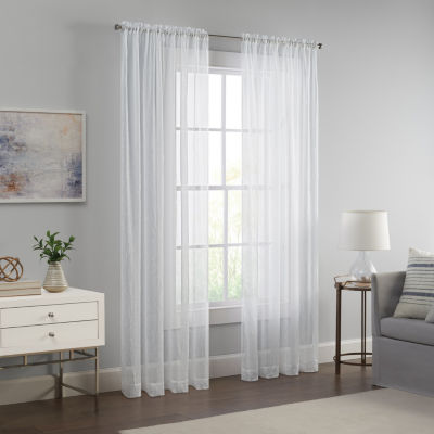 Eclipse Emina Rod Pocket Sheer Single Curtain Panel
