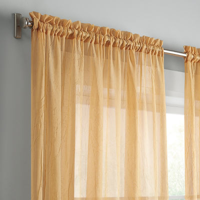 Eclipse Emina Rod Pocket Sheer Single Curtain Panels