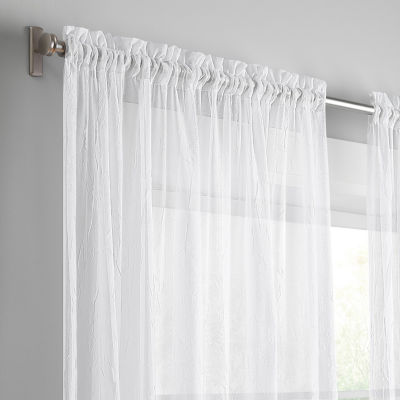 Eclipse Emina Rod Pocket Sheer Single Curtain Panel