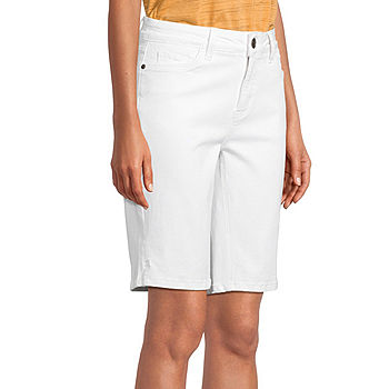 Liz Claiborne Womens Mid Rise Pull-On Shorts Size 10 New Sand