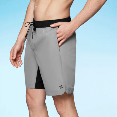 Sports Illustrated Mens Drawstring Waist Swim Trunks