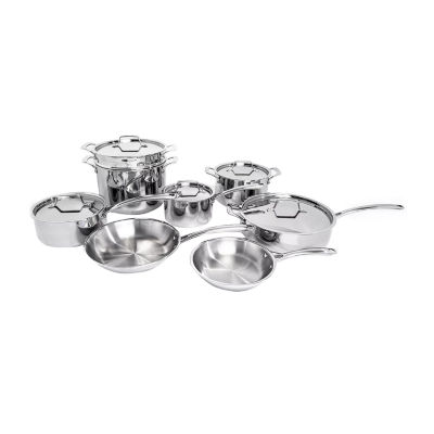 BergHOFF Pro Straight Stainless Steel Tri-Ply 13-pc. Cookware Set