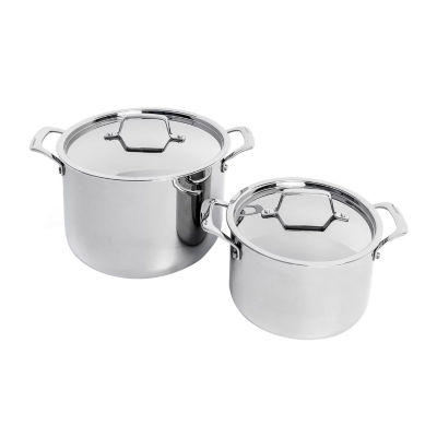 BergHOFF Pro Straight Stainless Steel Tri-Ply 13-pc. Cookware Set