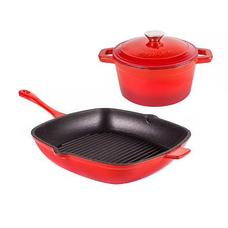 BergHOFF Neo Cast Iron 3-pc. Cookware Set, One Size, Red