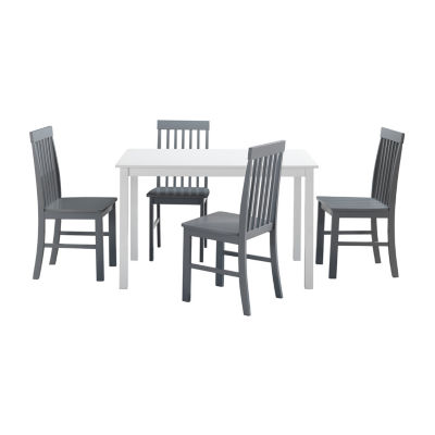 Modern 5-Piece Whitewood Dining Set