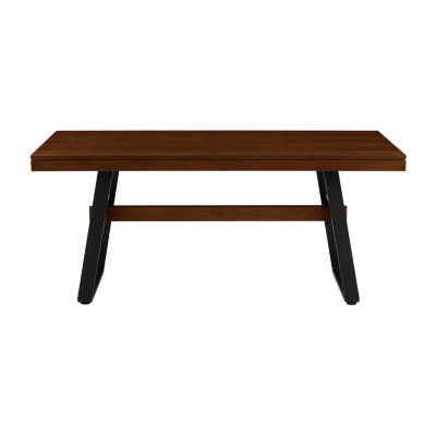 Rectangular Wood-Top Dining Table