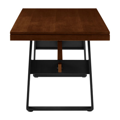 Rectangular Wood-Top Dining Table