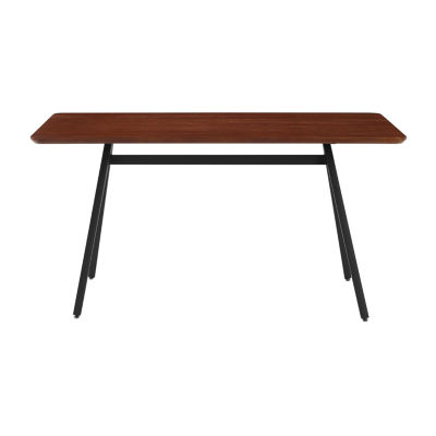 Rectangular Wood-Top Dining Table