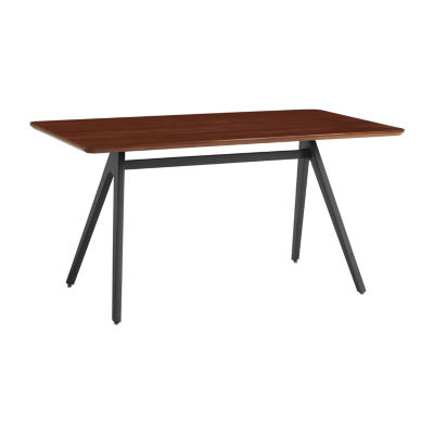 Rectangular Wood-Top Dining Table