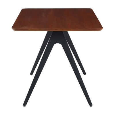 Rectangular Wood-Top Dining Table