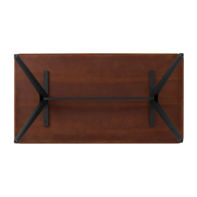 Rectangular Wood-Top Dining Table