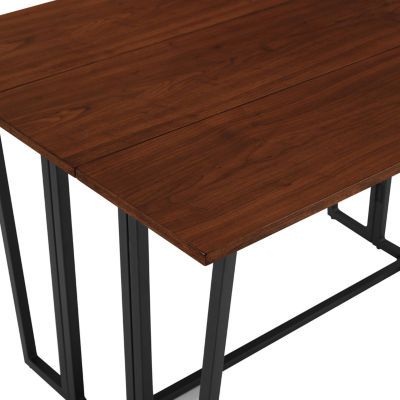 Rectangular Wood-Top Dining Table