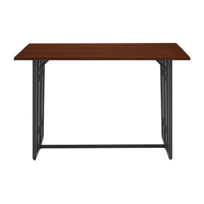 Rectangular Wood-Top Dining Table