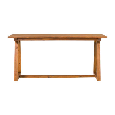 Rectangular Wood-Top Dining Table