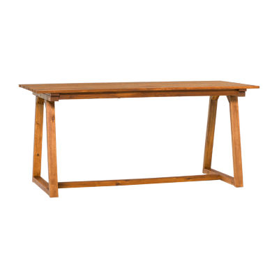 Rectangular Wood-Top Dining Table