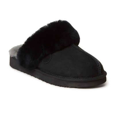 Dearfoams Fireside Sydney Genuine Shearling Womens Moccasin Slippers