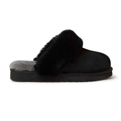 Dearfoams Fireside Sydney Genuine Shearling Womens Moccasin Slippers