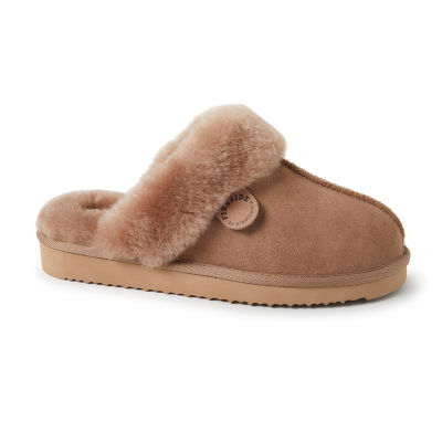 Dearfoams Fireside Sydney Genuine Shearling Womens Moccasin Slippers