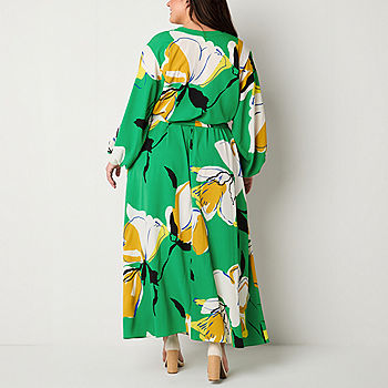 Green gold floral dress - Amore Kenya