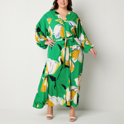 Premier Amour Plus Long Sleeve Floral Maxi Dress Hawthorn Mall