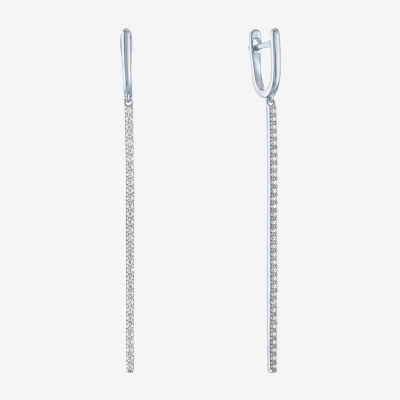 Diamond Addiction (G-H / Si2-I1) 1/3 CT. T.W. Lab Grown White Diamond 10K White Gold Drop Earrings