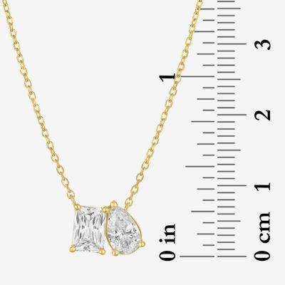 Diamond Addiction (G-H / Si2-I1) Womens 2 CT. T.W. Lab Grown White Diamond 10K Gold Pear Pendant Necklace