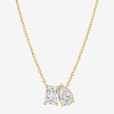 Diamond Addiction (G-H / Si2-I1) Womens 2 CT. T.W. Lab Grown White Diamond 10K Gold Pear Pendant Necklace