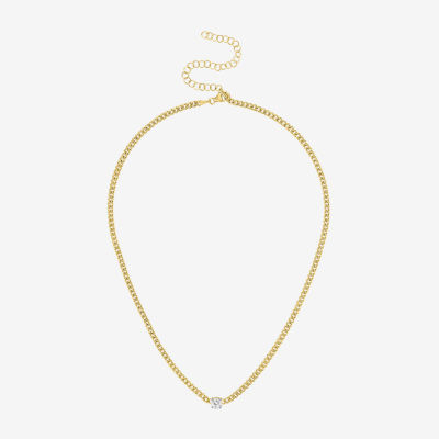 Diamond Addiction (G-H / Si2-I1) Womens 1/ CT. T.W. Lab Grown White 10K Gold Pendant Necklace