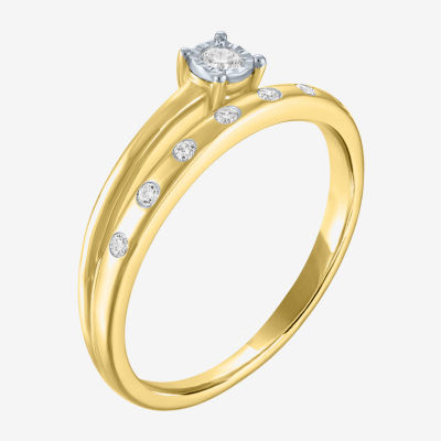 Diamond Addiction (G-H / Si2-I1) Womens 1/ CT. T.W. Lab Grown White 14K Gold Over Silver Cocktail Ring