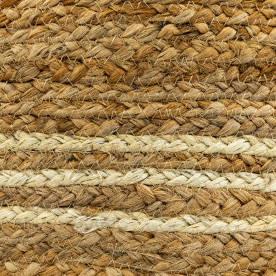 Northlight 15" Braided Jute & Wood Handmade Three Legged Floor Pillow