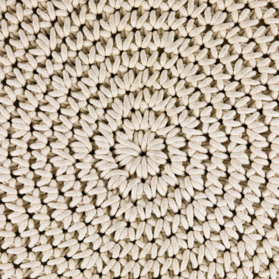 Northlight 18" Solid Handmade Natural Cotton Pouf Floor Pillow